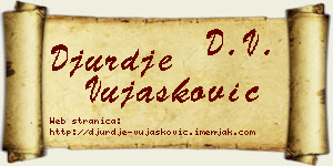 Đurđe Vujašković vizit kartica